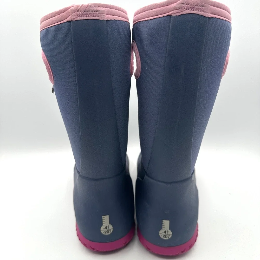 Bogs Kids York Solid Waterproof Winter Boots Grape Purple Pink Youth Sz 4 EU‎ 37
